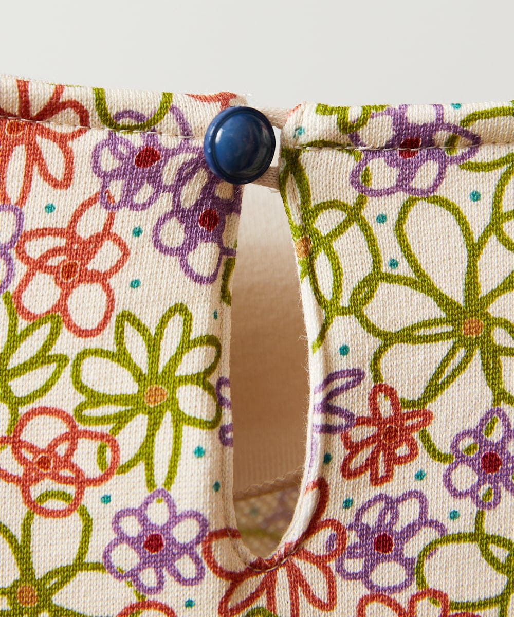 GJPCD30280 Jocomomola(ホコモモラ) Rocinante フラワープリント裏毛ワンピース アイボリー