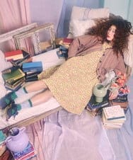 GJPCD30280 Jocomomola(ホコモモラ) Rocinante フラワープリント裏毛ワンピース アイボリー