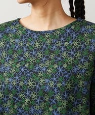 GJPCD30280 Jocomomola(ホコモモラ) Rocinante フラワープリント裏毛ワンピース ダークグレー