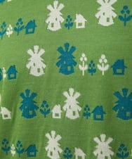 GJPCD33300 Jocomomola(ホコモモラ) Molino ダブルジャカード総柄ワンピース グリーン