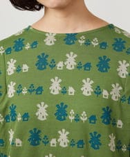 GJPCD33300 Jocomomola(ホコモモラ) Molino ダブルジャカード総柄ワンピース グリーン