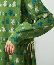 GJPCD33300 Jocomomola(ホコモモラ) Molino ダブルジャカード総柄ワンピース グリーン