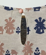 GJPCD33300 Jocomomola(ホコモモラ) Molino ダブルジャカード総柄ワンピース アイボリー