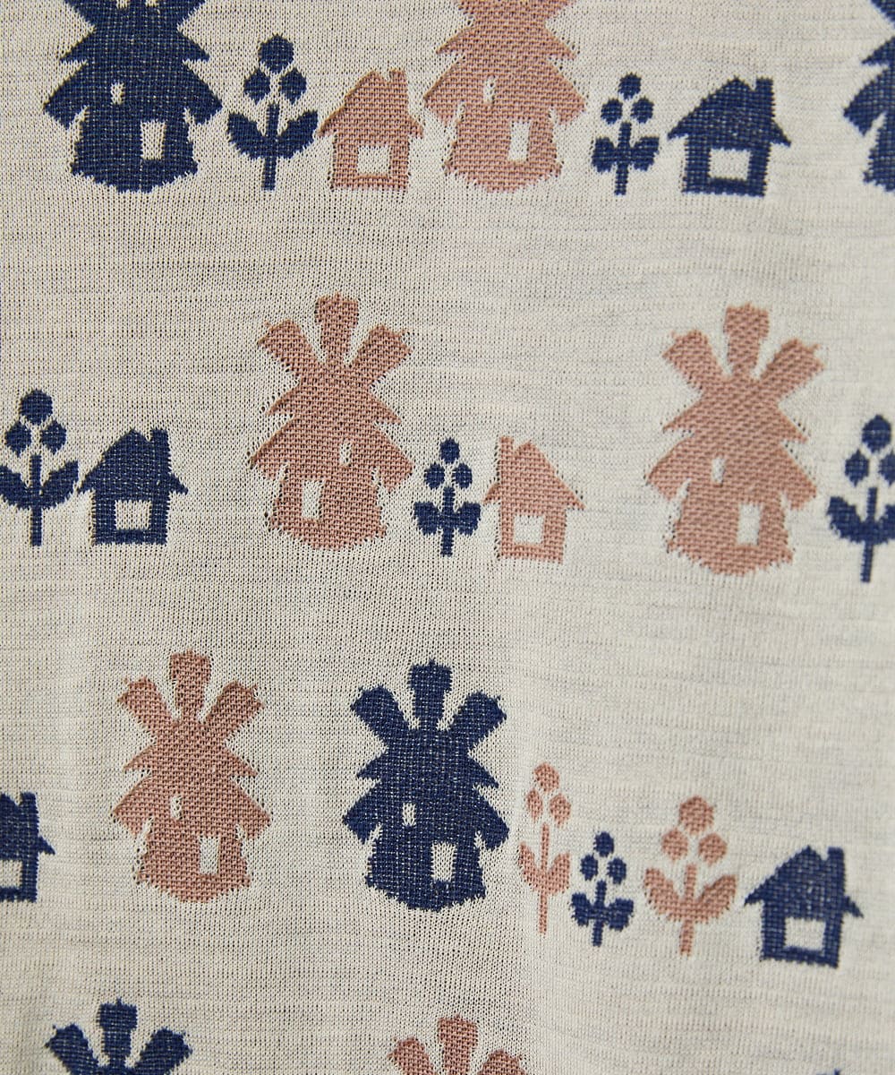 GJPCD33300 Jocomomola(ホコモモラ) Molino ダブルジャカード総柄ワンピース アイボリー