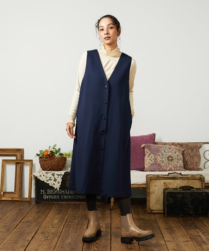 GJPCD51260 Jocomomola ポンチストレッチワンピース