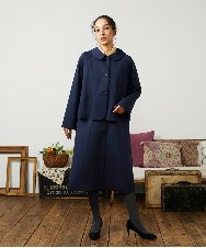 GJPCD51260 Jocomomola(ホコモモラ) ポンチストレッチワンピース ネイビー