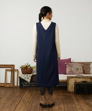 GJPCD51260 Jocomomola(ホコモモラ) ポンチストレッチワンピース ネイビー