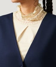 GJPCD51260 Jocomomola(ホコモモラ) ポンチストレッチワンピース ネイビー