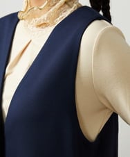 GJPCD51260 Jocomomola(ホコモモラ) ポンチストレッチワンピース ネイビー