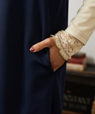 GJPCD51260 Jocomomola(ホコモモラ) ポンチストレッチワンピース ネイビー