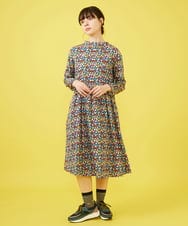 GJPDA32280 Jocomomola(ホコモモラ) Amarillo limon フラワープリントワンピース アイボリー
