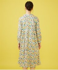 GJPDA32280 Jocomomola(ホコモモラ) Amarillo limon フラワープリントワンピース アイボリー
