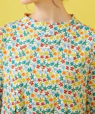 GJPDA32280 Jocomomola(ホコモモラ) Amarillo limon フラワープリントワンピース アイボリー