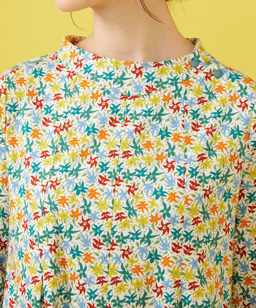 GJPDA32280 Jocomomola(ホコモモラ) Amarillo limon フラワープリントワンピース アイボリー