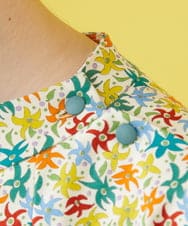 GJPDA32280 Jocomomola(ホコモモラ) Amarillo limon フラワープリントワンピース アイボリー
