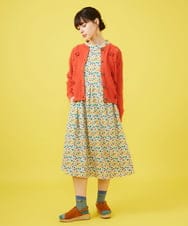 GJPDA32280 Jocomomola(ホコモモラ) Amarillo limon フラワープリントワンピース アイボリー
