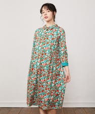 GJPDB37260 Jocomomola(ホコモモラ) Rojo amapola フラワープリントワンピース アイボリー