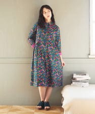 GJPDB37260 Jocomomola(ホコモモラ) Rojo amapola フラワープリントワンピース アイボリー