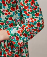 GJPDB37260 Jocomomola(ホコモモラ) Rojo amapola フラワープリントワンピース アイボリー