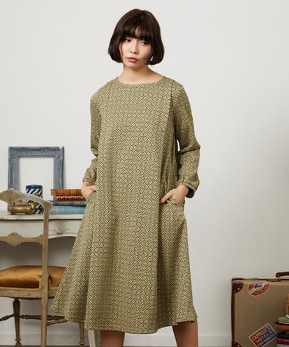 GJPDD31270 Jocomomola Armadura de flores ジャカードワンピース