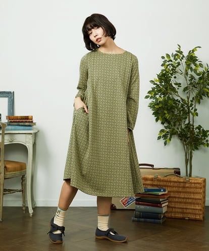 GJPDD31270 Jocomomola Armadura de flores ジャカードワンピース