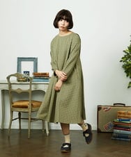 GJPDD31270 Jocomomola(ホコモモラ) Armadura de flores ジャカードワンピース ベージュ