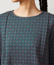 GJPDD31270 Jocomomola(ホコモモラ) 【先行予約】幾何学柄ジャカードワンピース ネイビー