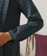 GJPDD31270 Jocomomola(ホコモモラ) 【先行予約】幾何学柄ジャカードワンピース ネイビー