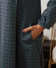 GJPDD31270 Jocomomola(ホコモモラ) 【先行予約】幾何学柄ジャカードワンピース ネイビー