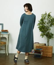 GJPDD31270 Jocomomola(ホコモモラ) Armadura de flores ジャカードワンピース ネイビー