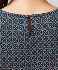 GJPDD31270 Jocomomola(ホコモモラ) 【先行予約】幾何学柄ジャカードワンピース ネイビー