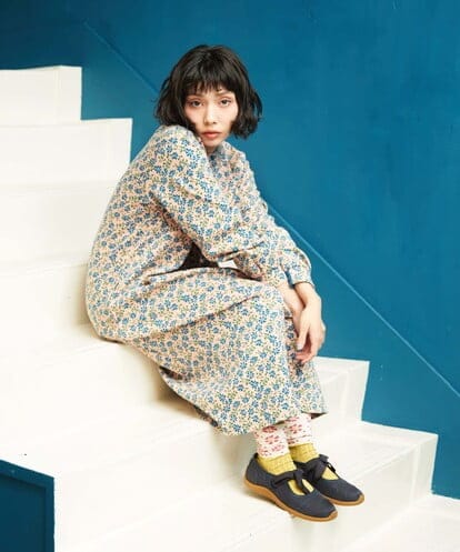 GJPDE36260 Jocomomola Los molinos de vient フラワープリントワンピース