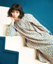 GJPDE36260 Jocomomola(ホコモモラ) Los molinos de vient フラワープリントワンピース ピンク