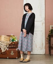 GJPDE36260 Jocomomola(ホコモモラ) Los molinos de vient フラワープリントワンピース ラベンダー