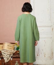 GJPDE39300 Jocomomola(ホコモモラ) Encrucijada チェックジャカードワンピース グリーン