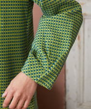 GJPDE39300 Jocomomola(ホコモモラ) Encrucijada チェックジャカードワンピース グリーン