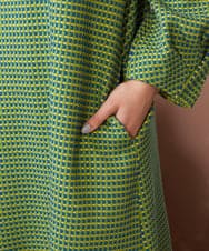 GJPDE39300 Jocomomola(ホコモモラ) Encrucijada チェックジャカードワンピース グリーン