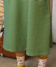 GJPDE39300 Jocomomola(ホコモモラ) Encrucijada チェックジャカードワンピース グリーン