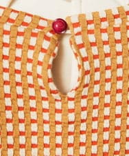 GJPDE39300 Jocomomola(ホコモモラ) Encrucijada チェックジャカードワンピース オレンジ