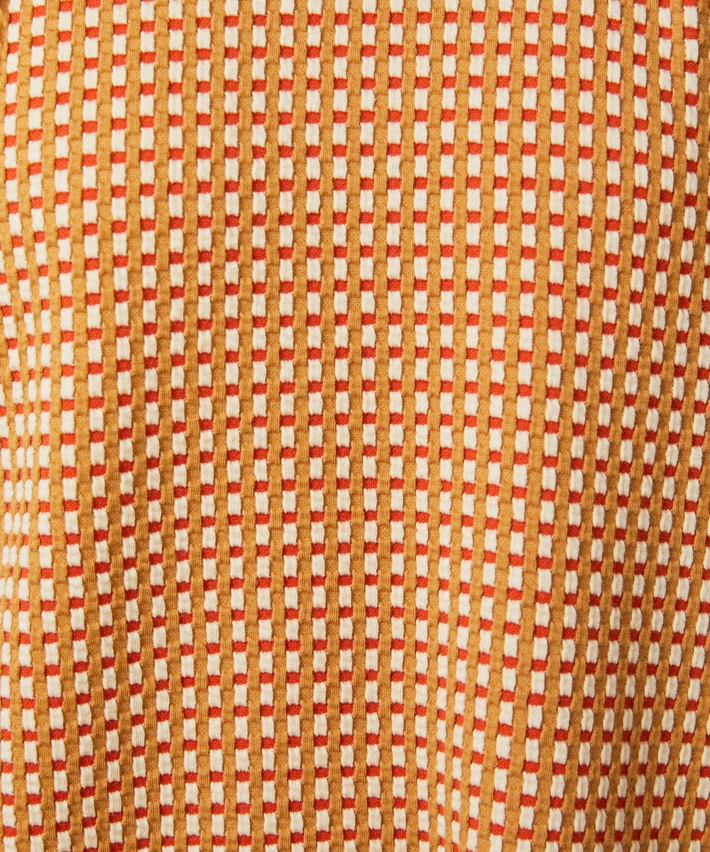 GJPDE39300 Jocomomola(ホコモモラ) Encrucijada チェックジャカードワンピース オレンジ