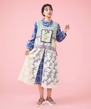 GJPDT01280 Jocomomola(ホコモモラ) Azul チェックワンピース ブルー