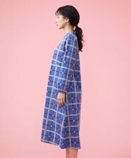 GJPDT01280 Jocomomola(ホコモモラ) Azul チェックワンピース ブルー