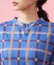GJPDT01280 Jocomomola(ホコモモラ) Azul チェックワンピース ブルー