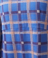 GJPDT01280 Jocomomola(ホコモモラ) Azul チェックワンピース ブルー