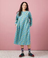 GJPFA33260 Jocomomola(ホコモモラ) Mariposa 蝶々モチーフプリントワンピース ライトブルー