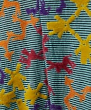 GJPFD01330 Jocomomola(ホコモモラ) Caballerias アニマルジャカードシアーワンピース ライトブルー