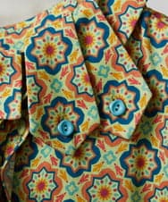 GJPFD30260 Jocomomola(ホコモモラ) En un sueno 幾何学プリントワンピース グリーン