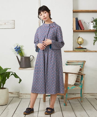 GJPFD30260 Jocomomola En un sueno 幾何学プリントワンピース