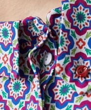 GJPFD30260 Jocomomola(ホコモモラ) En un sueno 幾何学プリントワンピース パープル