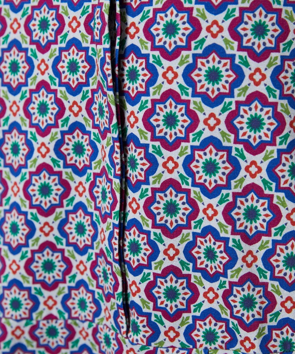 GJPFD30260 Jocomomola(ホコモモラ) En un sueno 幾何学プリントワンピース パープル